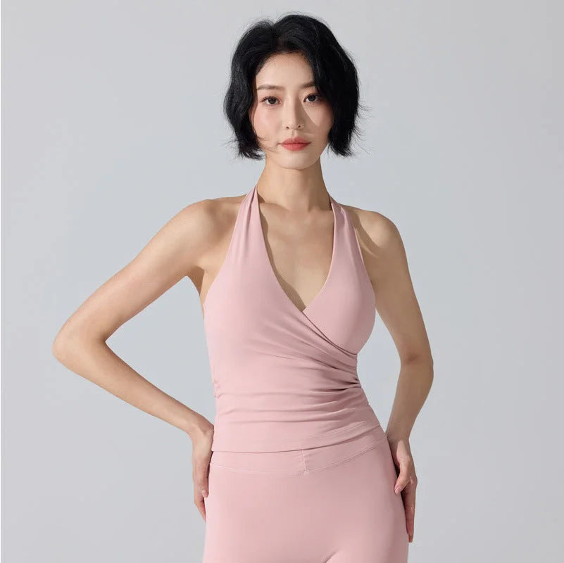 V-Cut Seamless Yoga Vest - Breathable & Naked Feel Innerwear