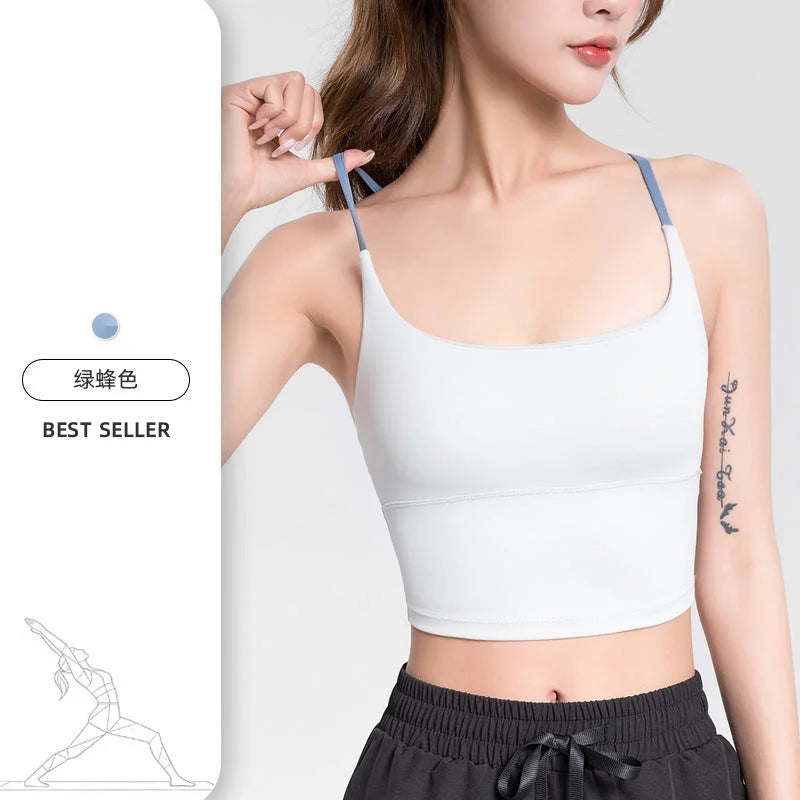 Summer Thin Strap Rear-Coverage Sports Bra