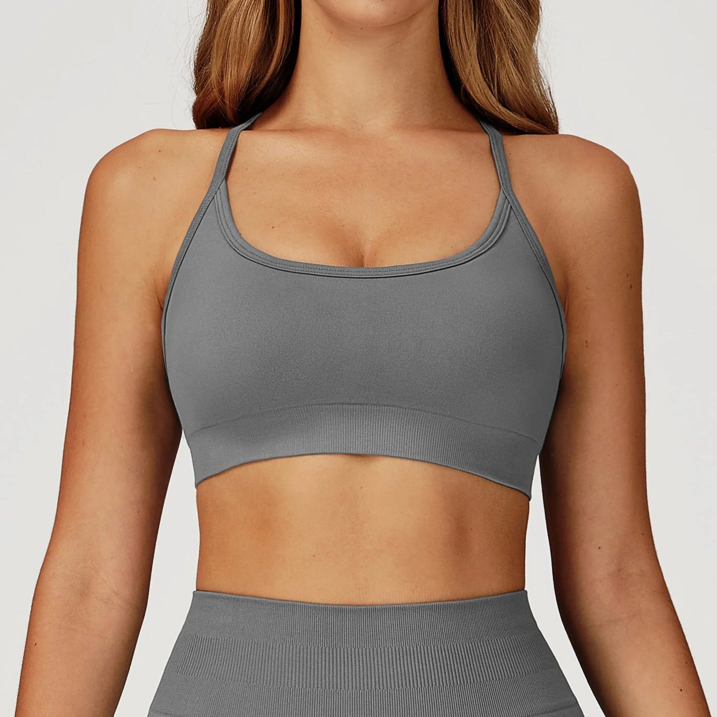 Seamless Yoga Bra - Ultra Soft Supportive Sports Bra for Running