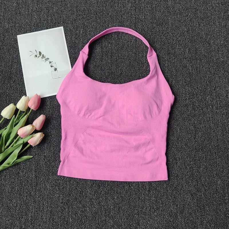 Seamless Yoga Vest | Premium Strappy Tank Top for Running & Fitness