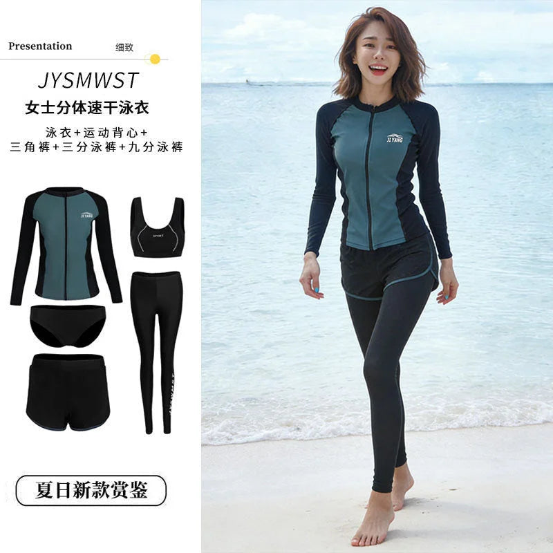 Sun-Protective Two-Piece Rash Guard Set