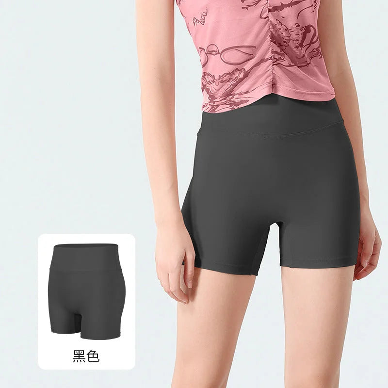 High-Waisted 3/4 Yoga Shorts Seamless Butt-Lifting Tummy Control Quick-Dry Workout Shorts