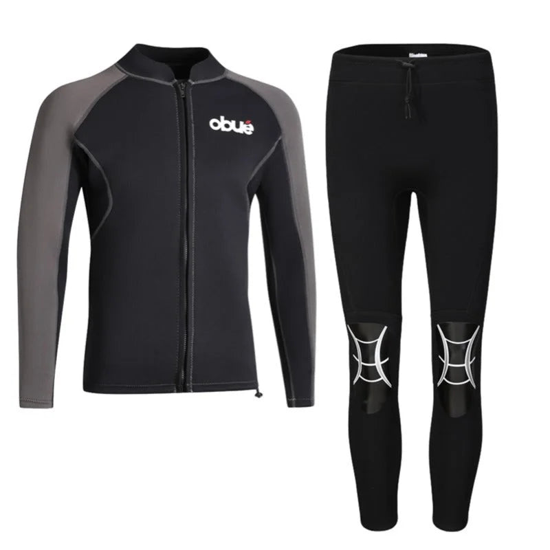 Long Sleeve UV Protection Rash Guard Two-Piece Swim Set