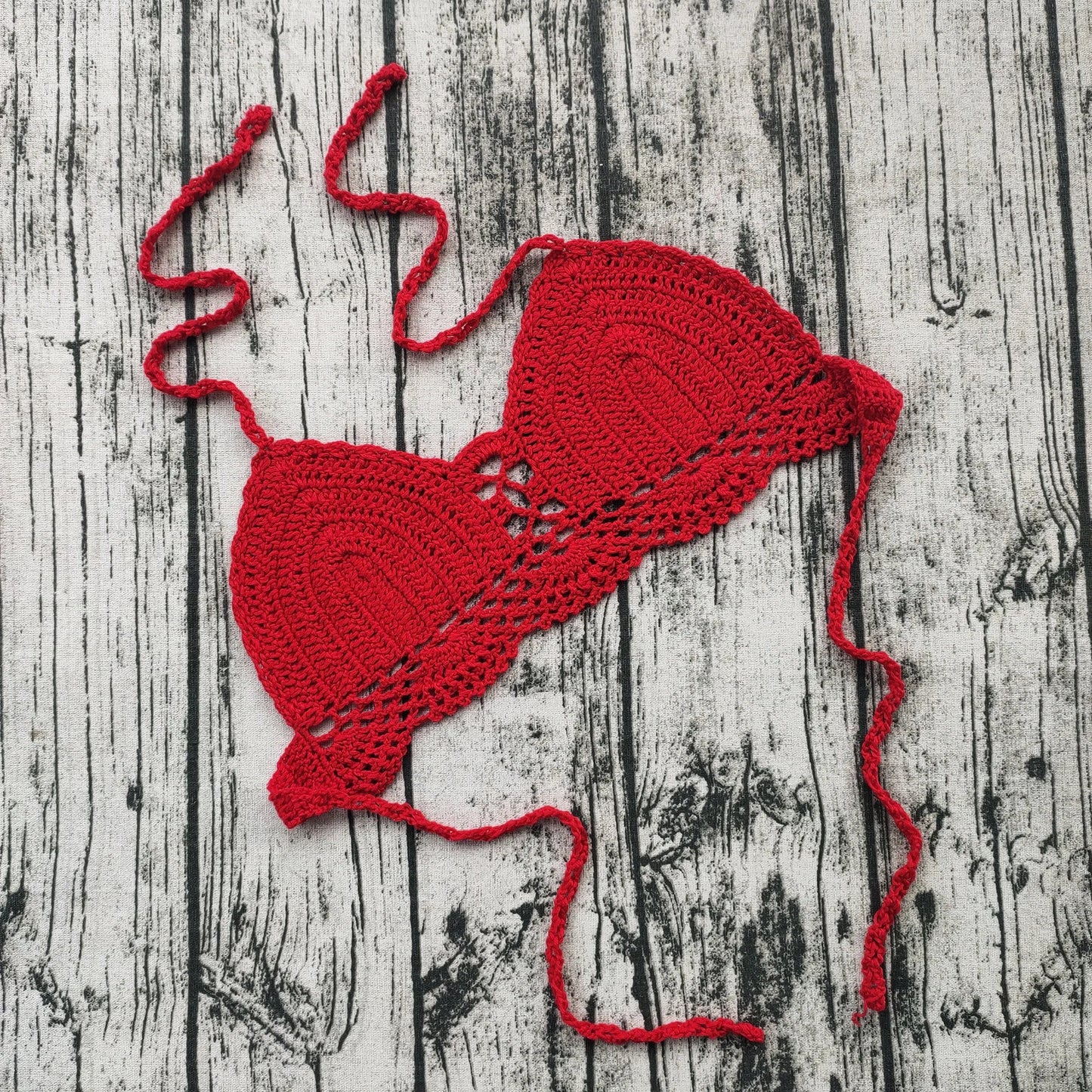 Handmade Crochet Lace Push-Up Bra