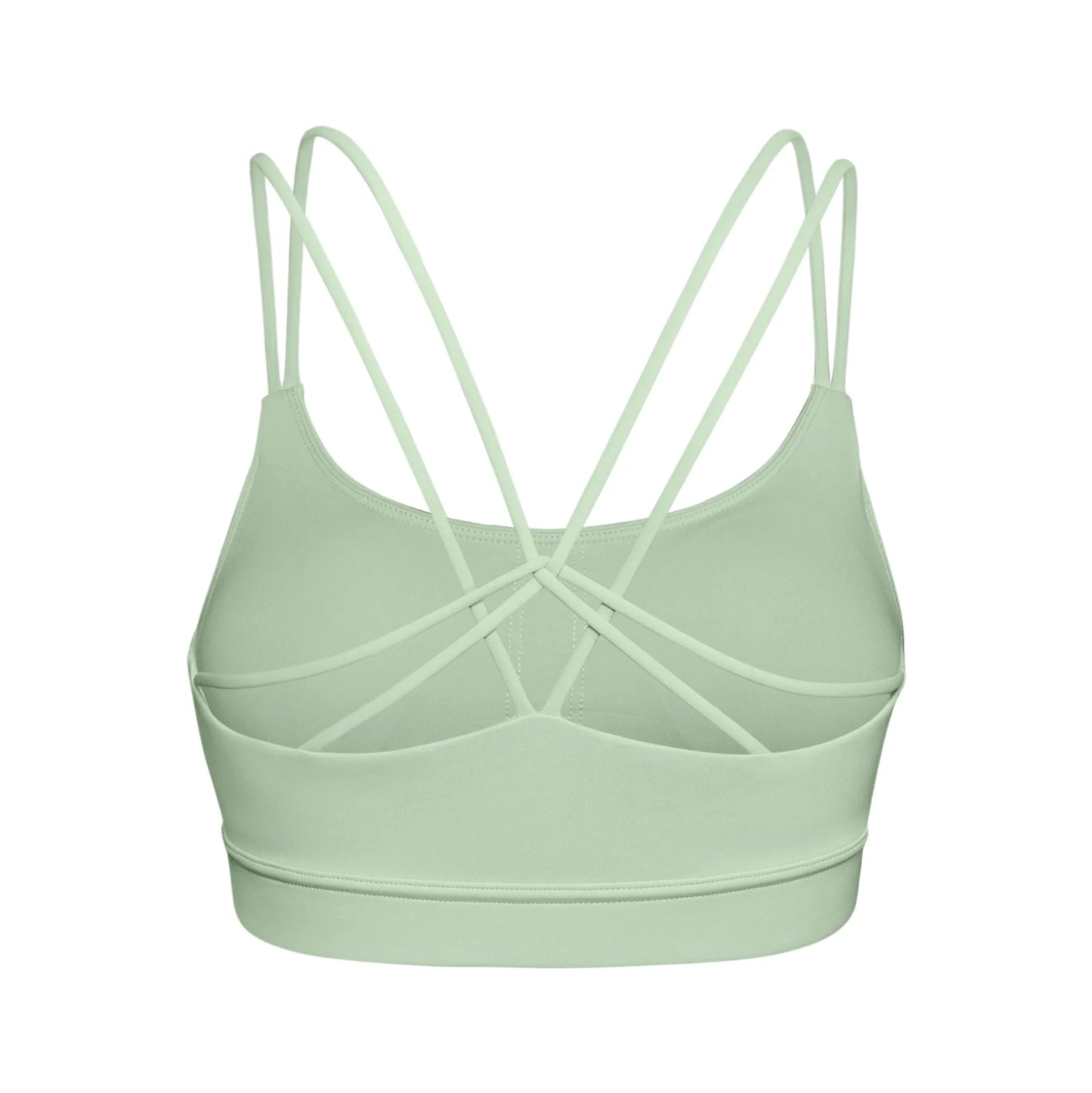 Sports bra with chest pad, bare-feel back, thin straps