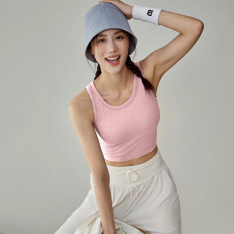 Starry Blue Seamless Supportive Crop Top High Intensity Activewear