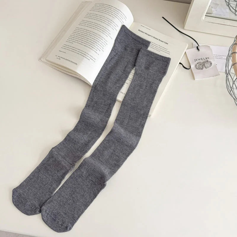 Women's Slouchy Knee High Socks Ballet Style Summer Thin Legwear