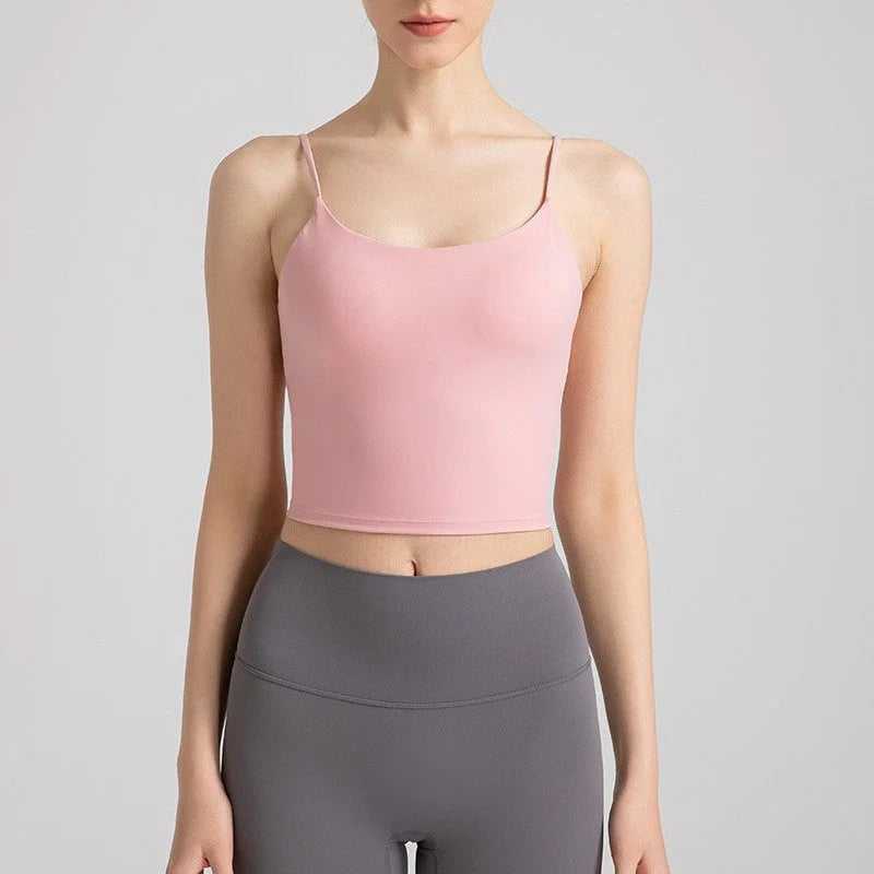 Padded Yoga Cami Top with Adjustable Straps