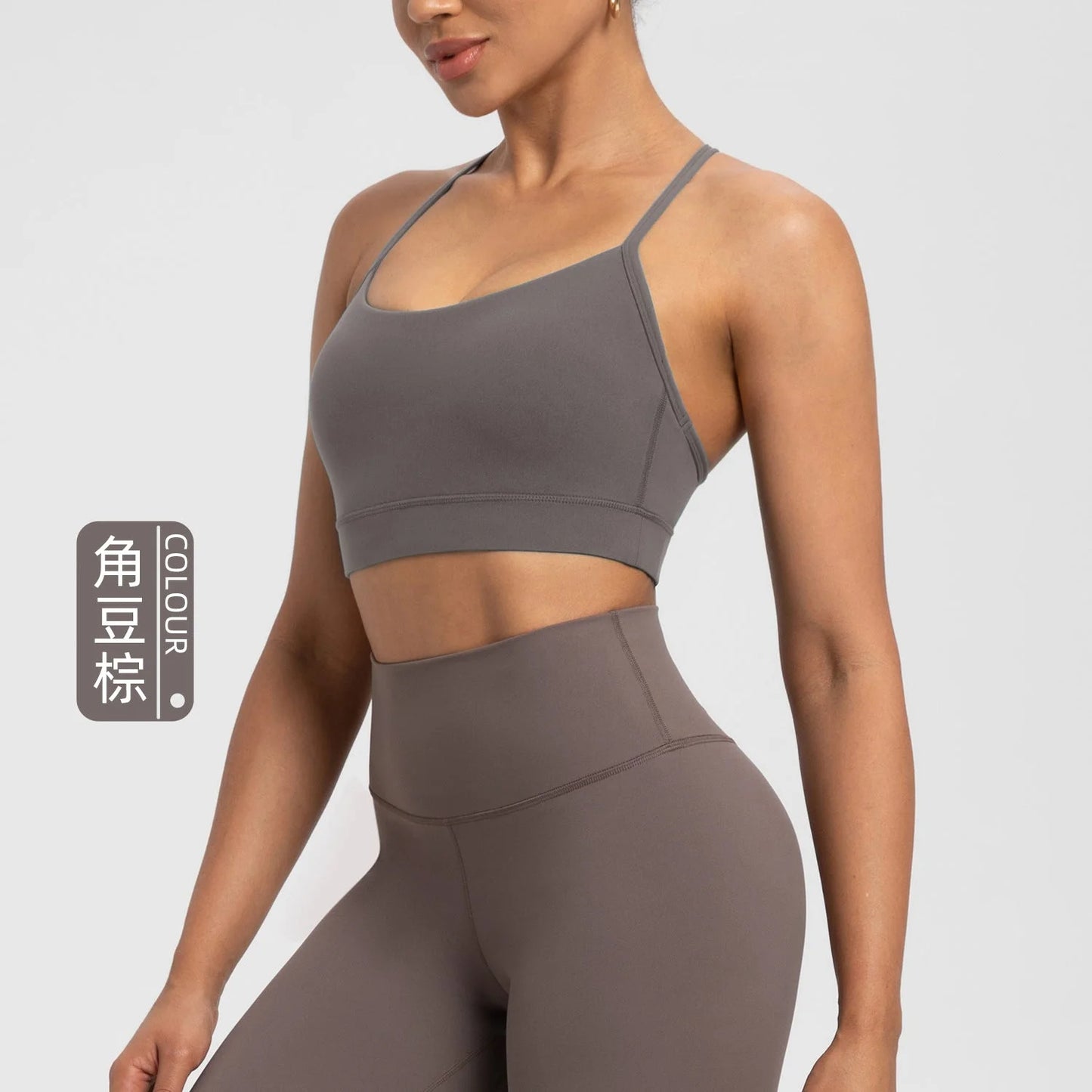 Bare Feel Strappy Sports Bra with Built-in Pads