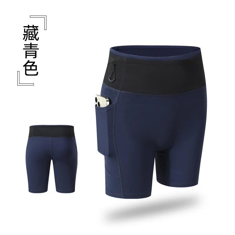 High Waisted Yoga Shorts with Pockets Women Compression Butt Lift Athletic Shorts