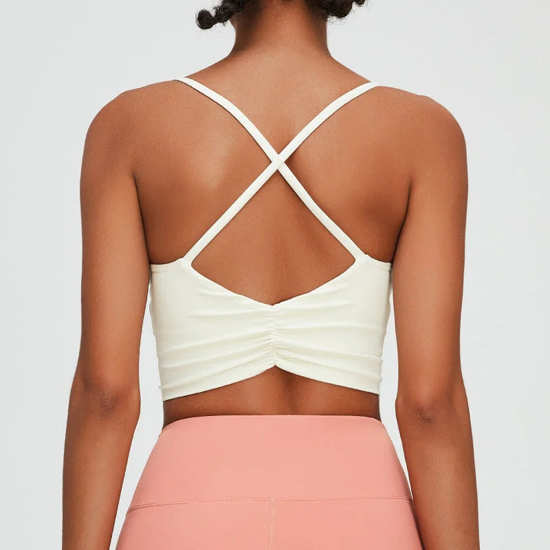 Crossback Cami Yoga Sports Bra - Ultra Soft Matte Fabric