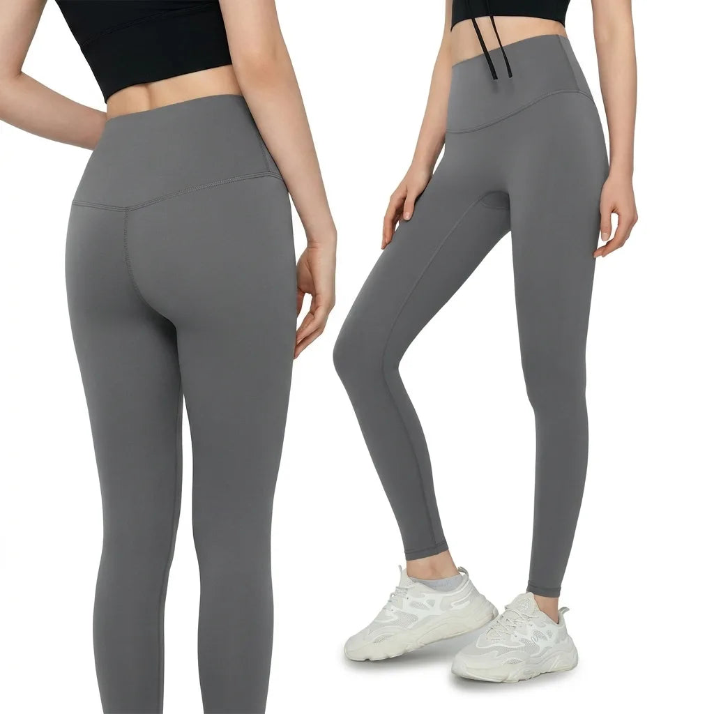 Lycra Skin-Feel High-Waist Yoga Leggings 5x Stretch