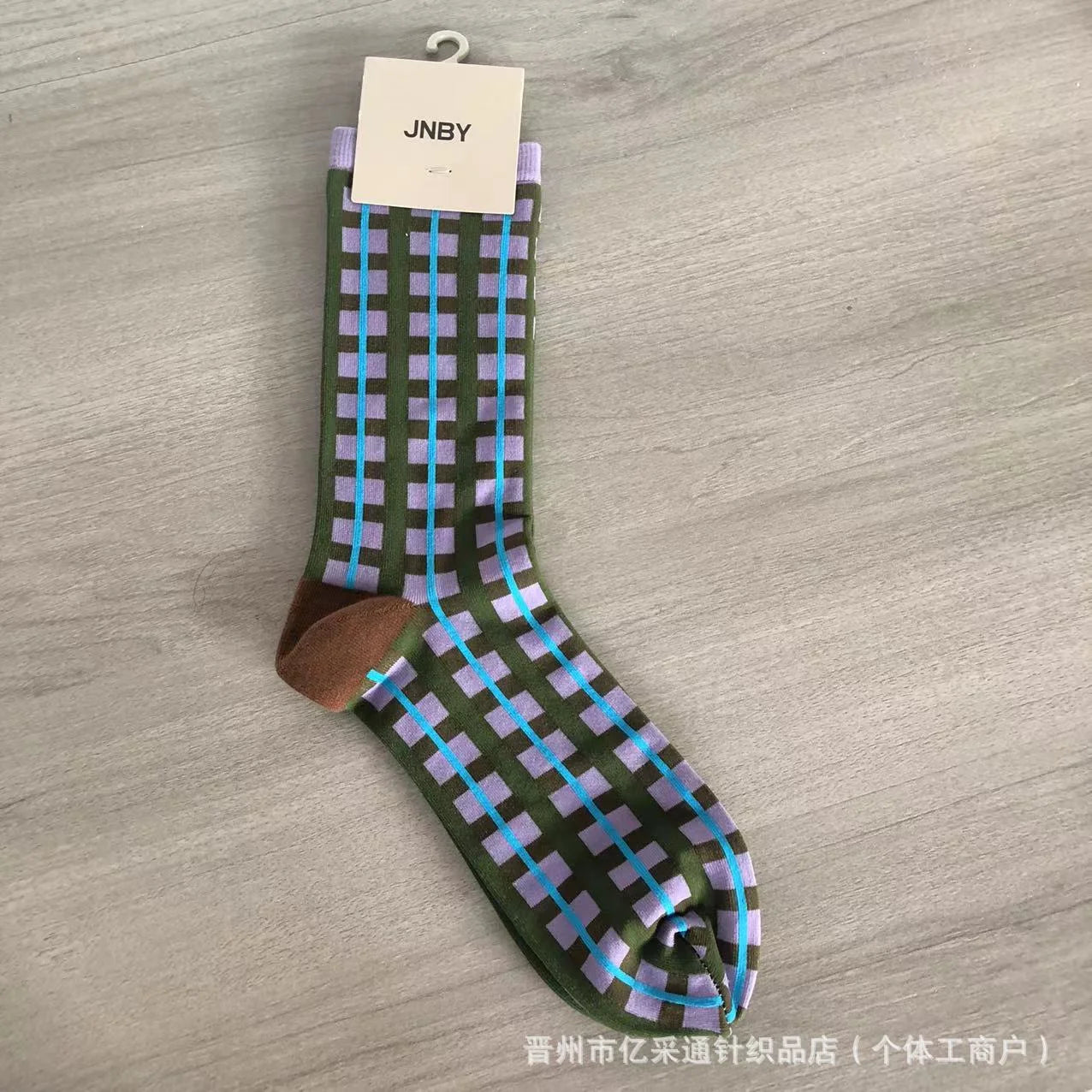 Vintage Jacquard Mid-Calf Socks for Women - Retro Patterned Crew Socks