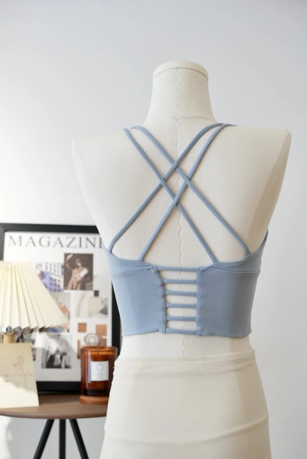 Padded Cross Strap Sports Bra Longline Yoga Vest - Summer 2026