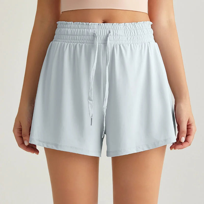 Cool Feel UV Protection High-Waisted Short Shorts