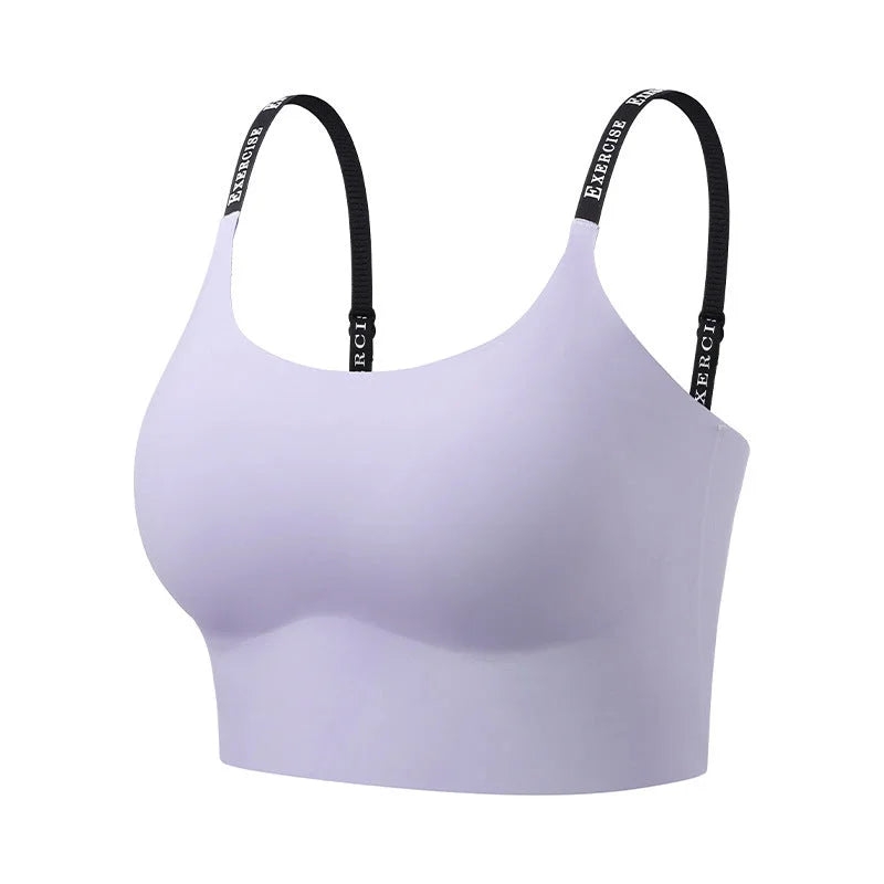 Seamless Invisible Yoga Sports Bra One-Piece Support