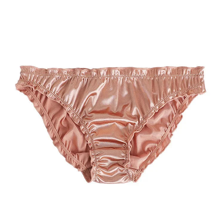 Satin Low-Waist Briefs for Women - Super Stretch Breathable Panties