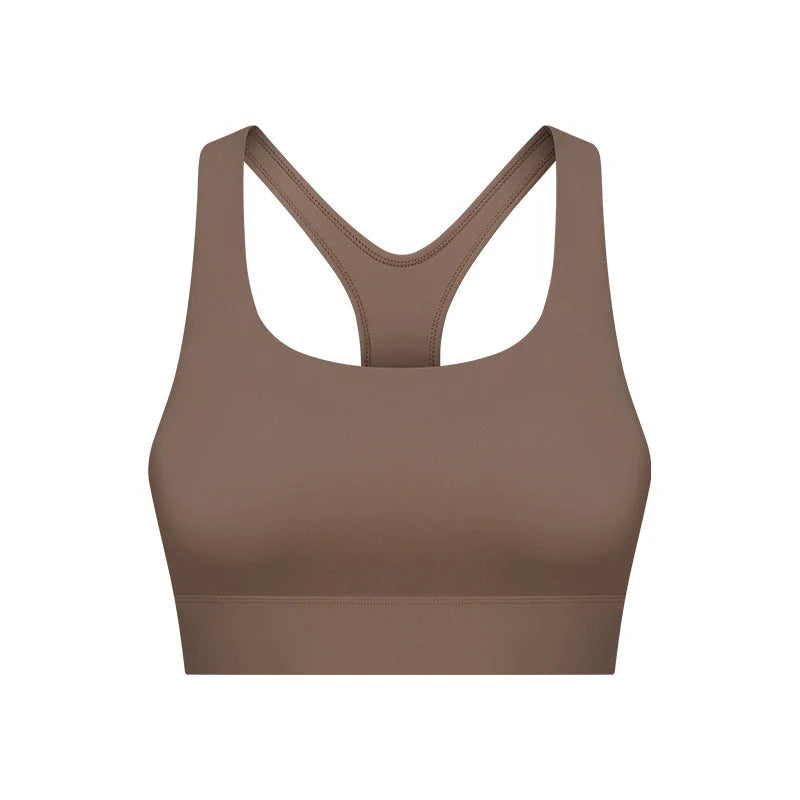 High-Intensity Motion Bra: Breathable Backless Sports Bra with Push-Up and Hollow Details