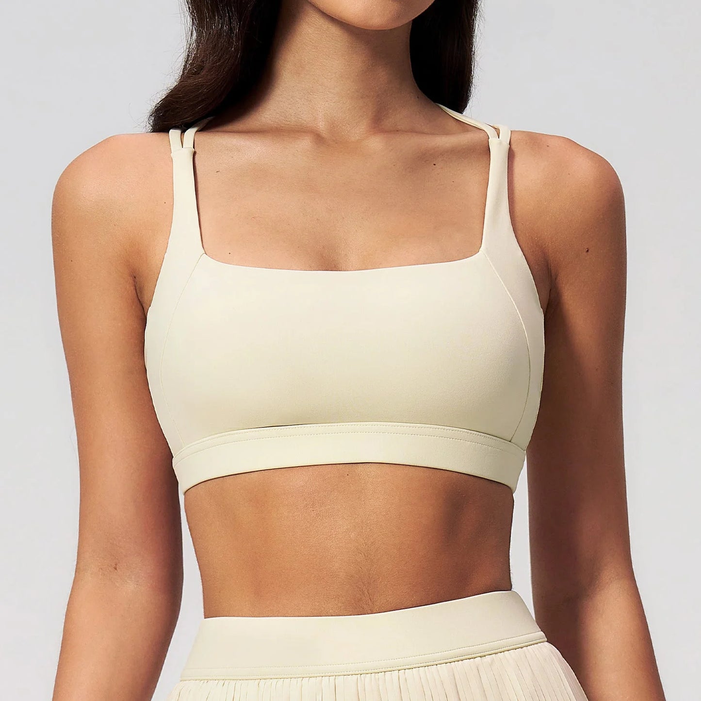 Cloud Feel Anti-Shock Sports Bra - High Stretch Power Sculpting Crop Top
