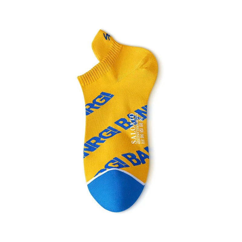 Men's Pure Cotton Ankle Socks - Breathable Summer Boat Socks