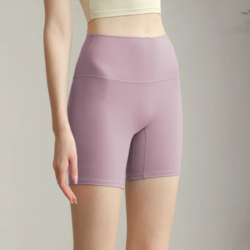 High-Waisted Peach-Booty Yoga Shorts for Fitness & Activewear