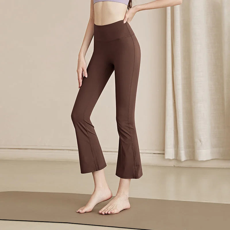High Waist Butt-Lifting Micro Flare Yoga Pants
