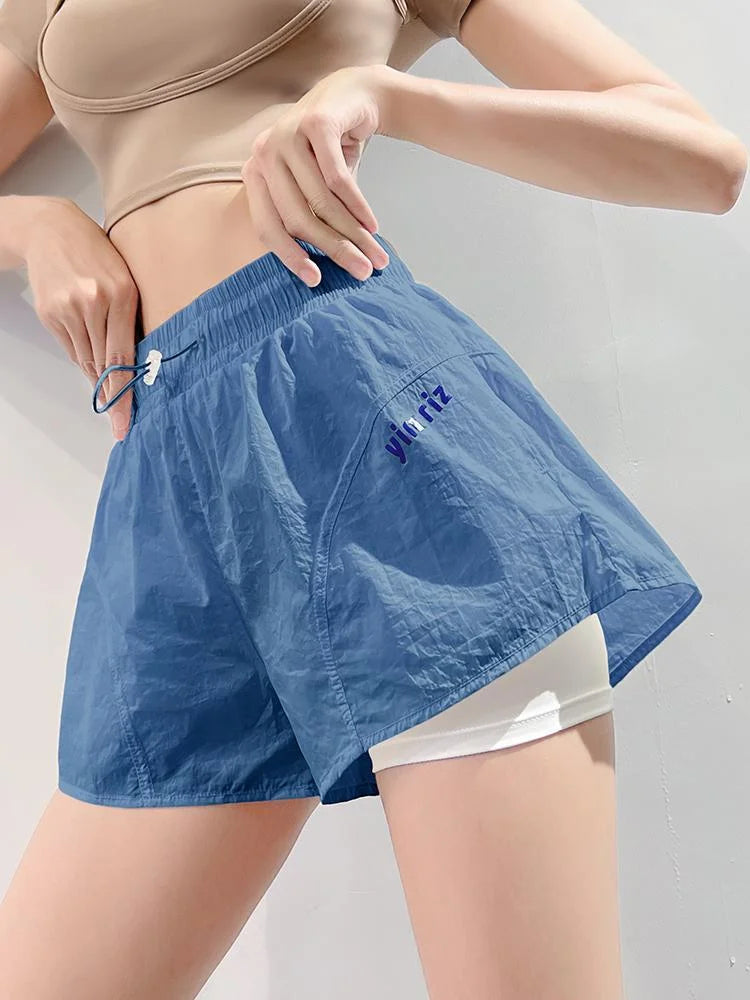 Summer Anti-Show Athletic Shorts Women Breathable Loose Fit Yoga Running