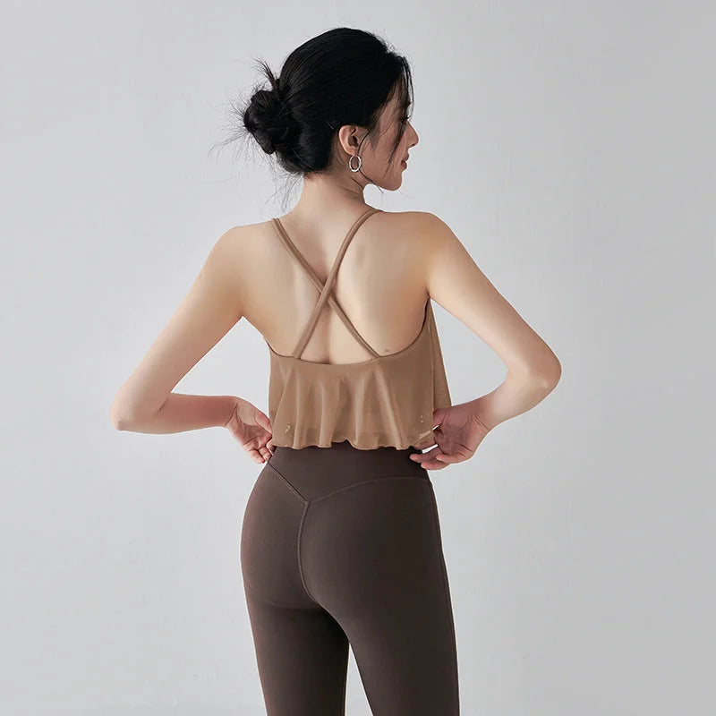 Cloud Mesh Sports Bra with Built-in Support