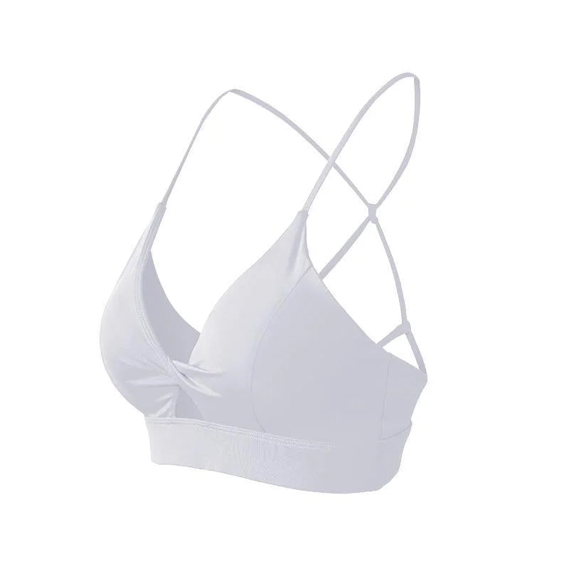 Thin Strap High Elastic Sports Bra for Yoga Fitness & Outdoor Activity