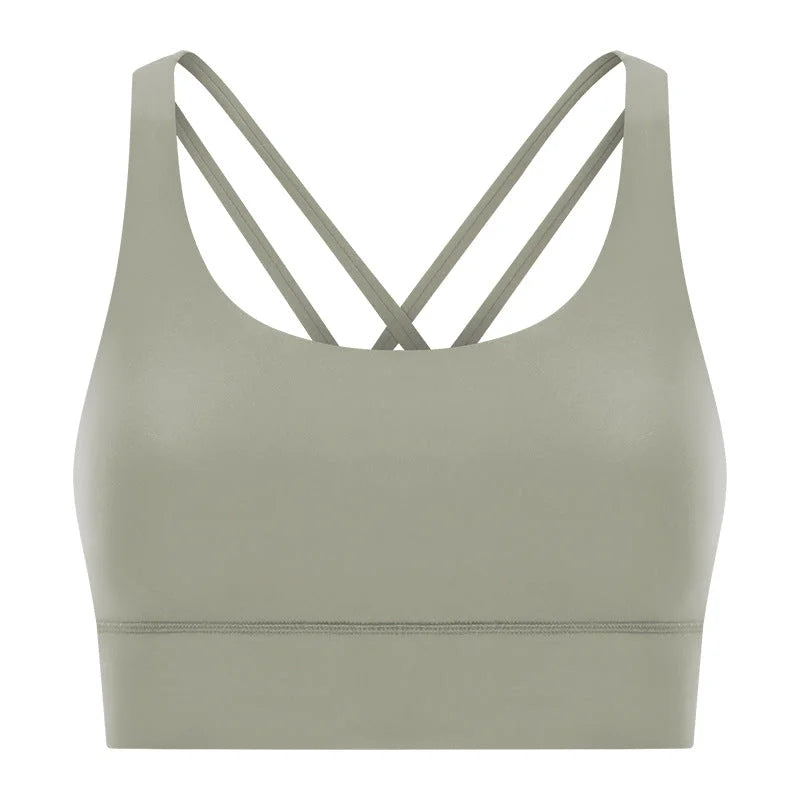 High-Intensity Supportive Crossover Back Yoga Bra