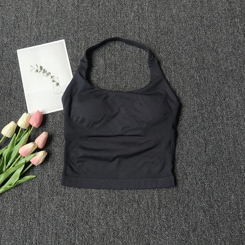 Seamless Yoga Vest | Premium Strappy Tank Top for Running & Fitness