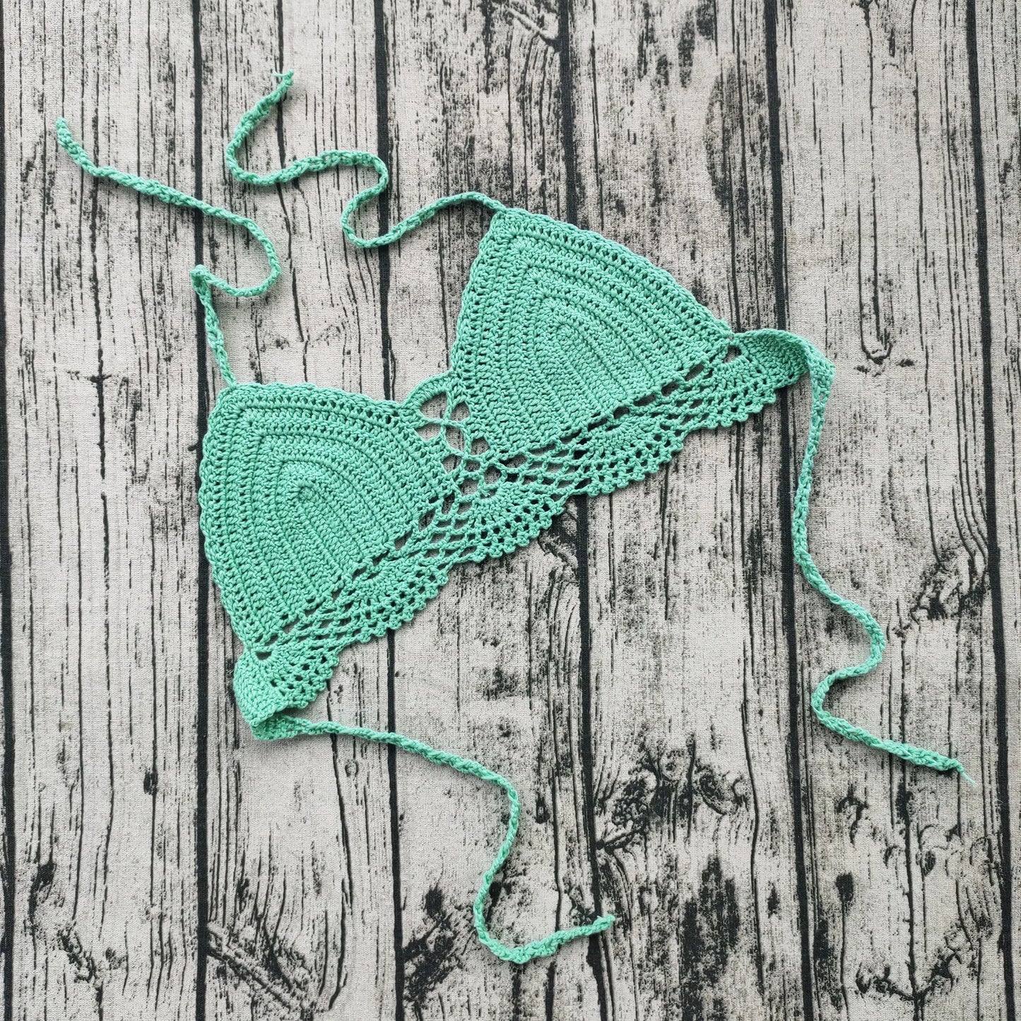 Handmade Crochet Lace Push-Up Bra