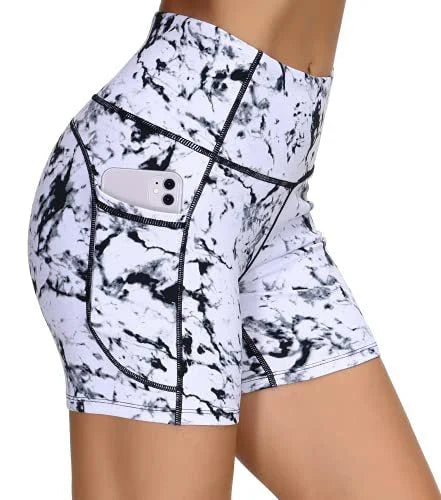 High-Waist Butt-Lifting Fitness Shorts with Side Pockets