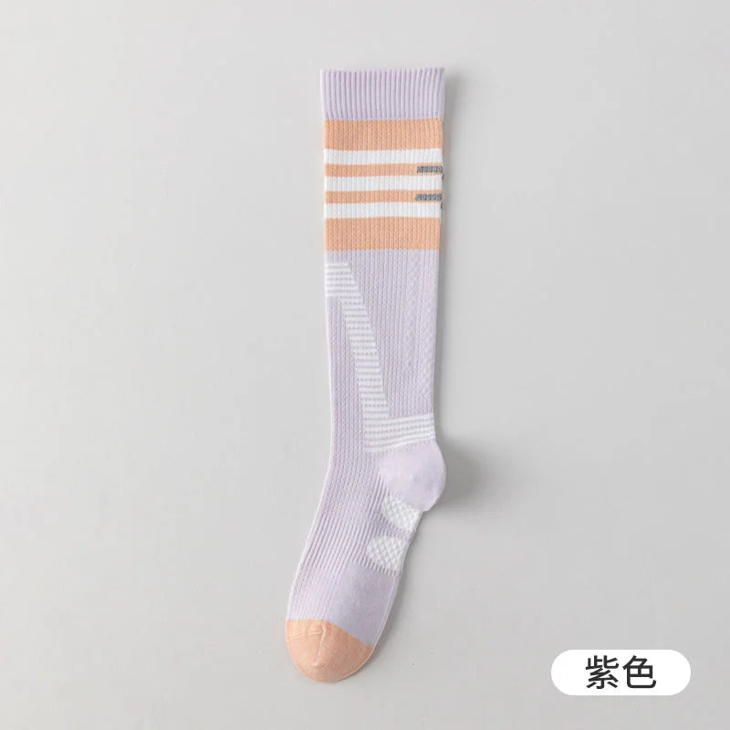 Performance Compression Calf Socks with Reflective Details for Cycling and Running