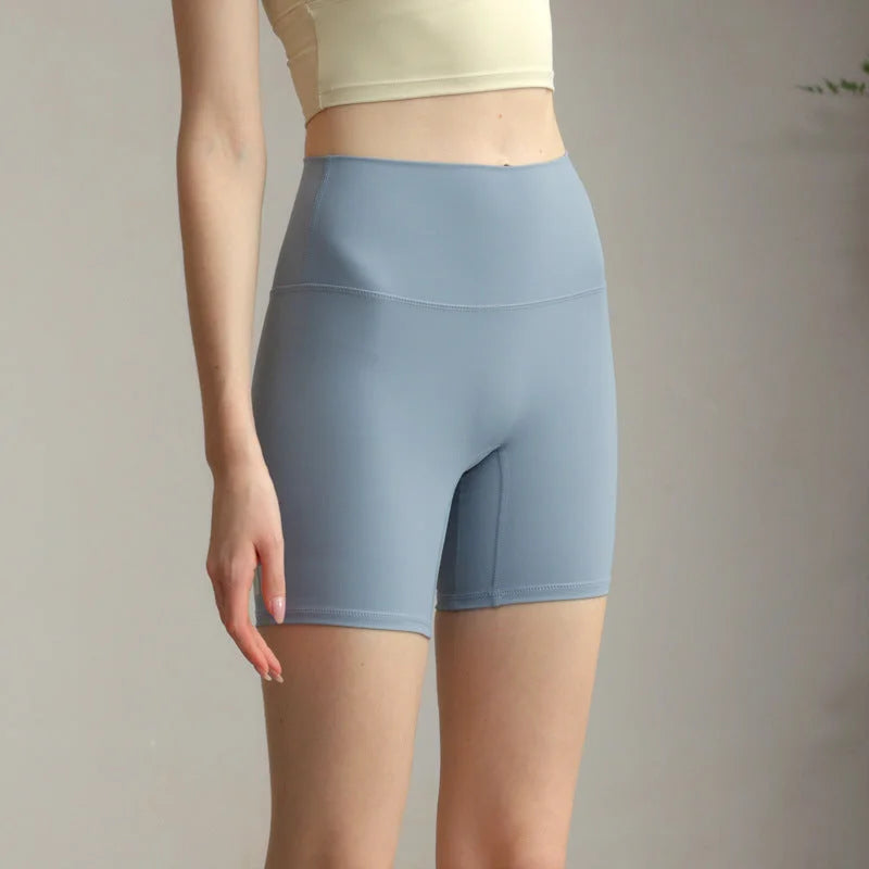 High-Waisted Peach-Booty Yoga Shorts for Fitness & Activewear
