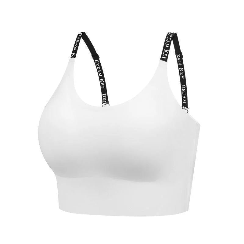 Adjustable Strap Crop Tank Sports Bra Jelly Gel Pad Yoga Gym