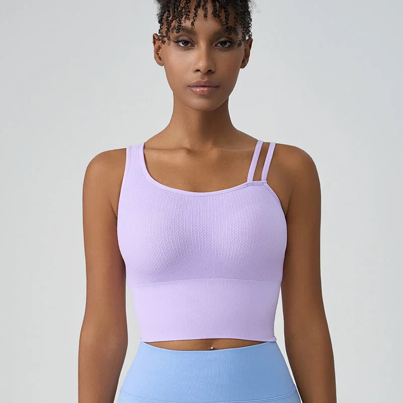 High-Impact Shockproof Sports Bra Fixed Cup