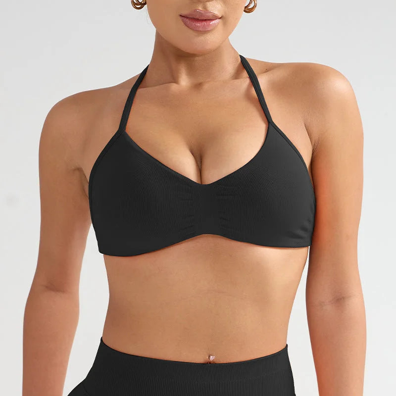 Elegant Back Strap Sports Bra - Ultra Supportive Yoga Top