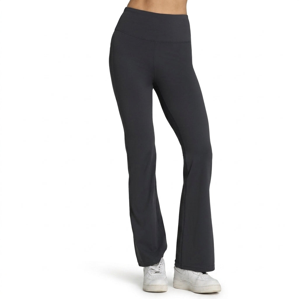 High-Waist Micro-Flare Yoga Pants Nylon-Lycra Hip-Lift