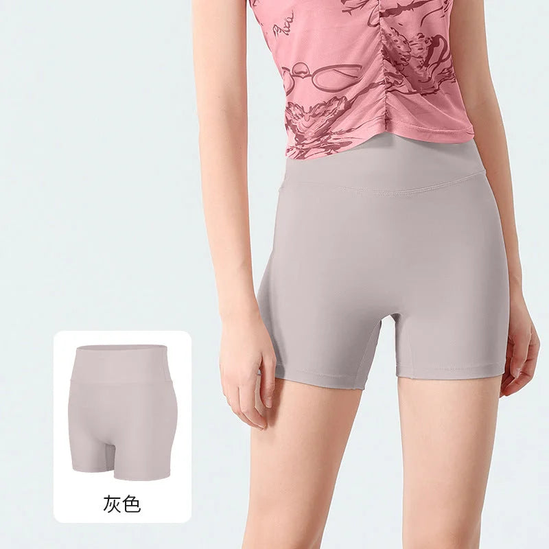 High-Waisted 3/4 Yoga Shorts Seamless Butt-Lifting Tummy Control Quick-Dry Workout Shorts