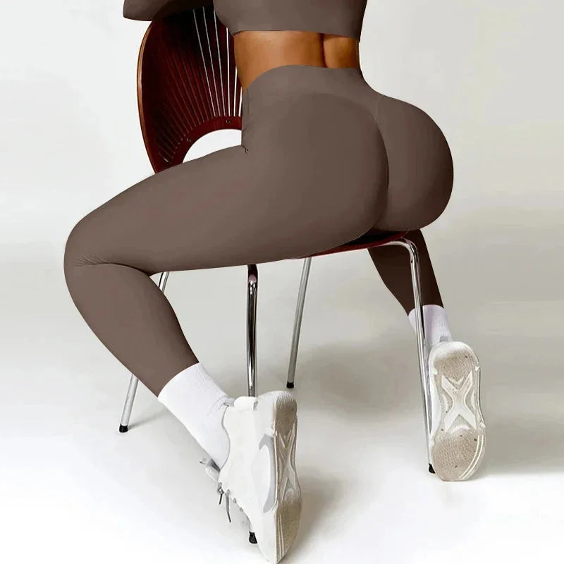 High Waisted Push Up Leggings Women - Seamless Sports Tights