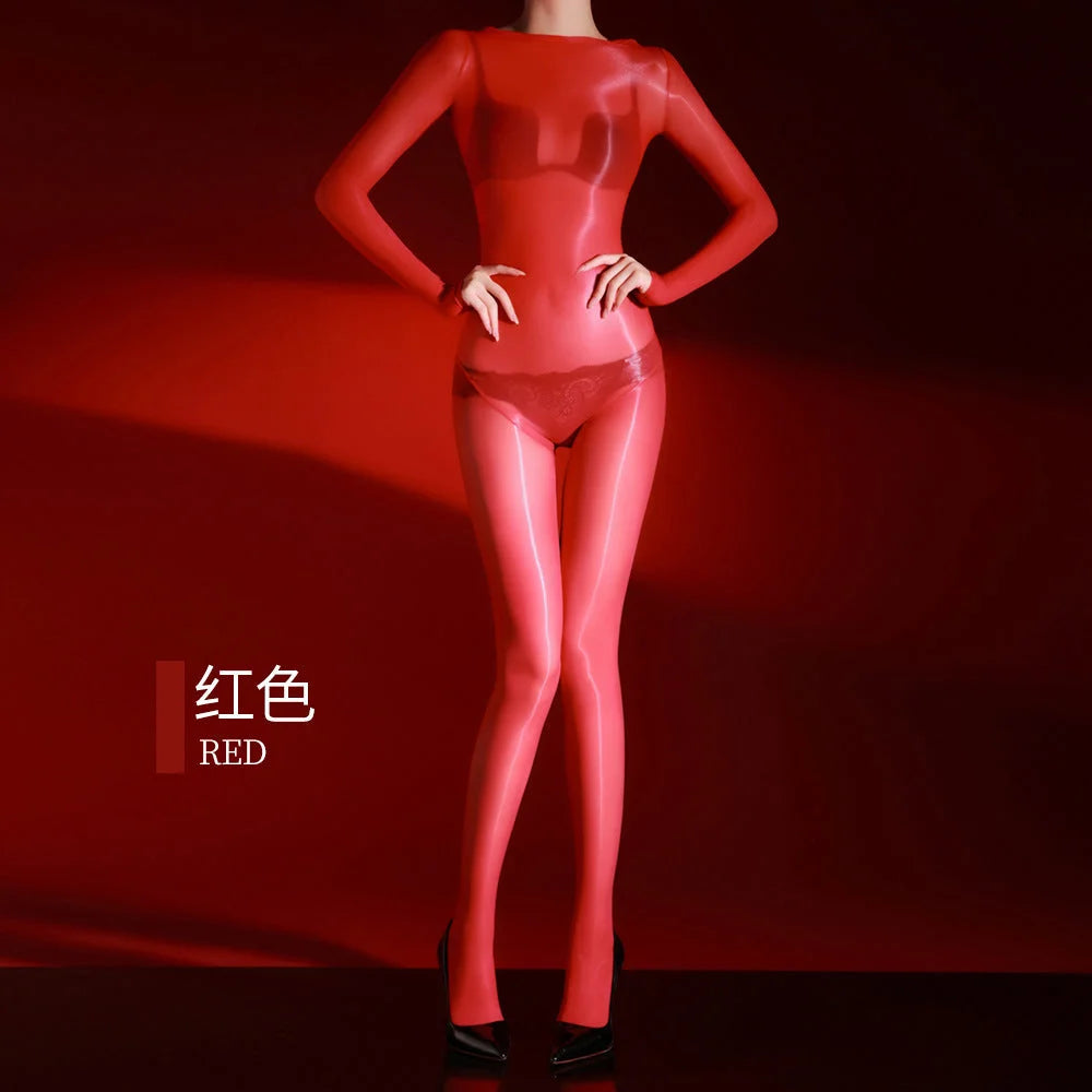 Plus Size 3D High-Density Satin Lingerie Jumpsuit