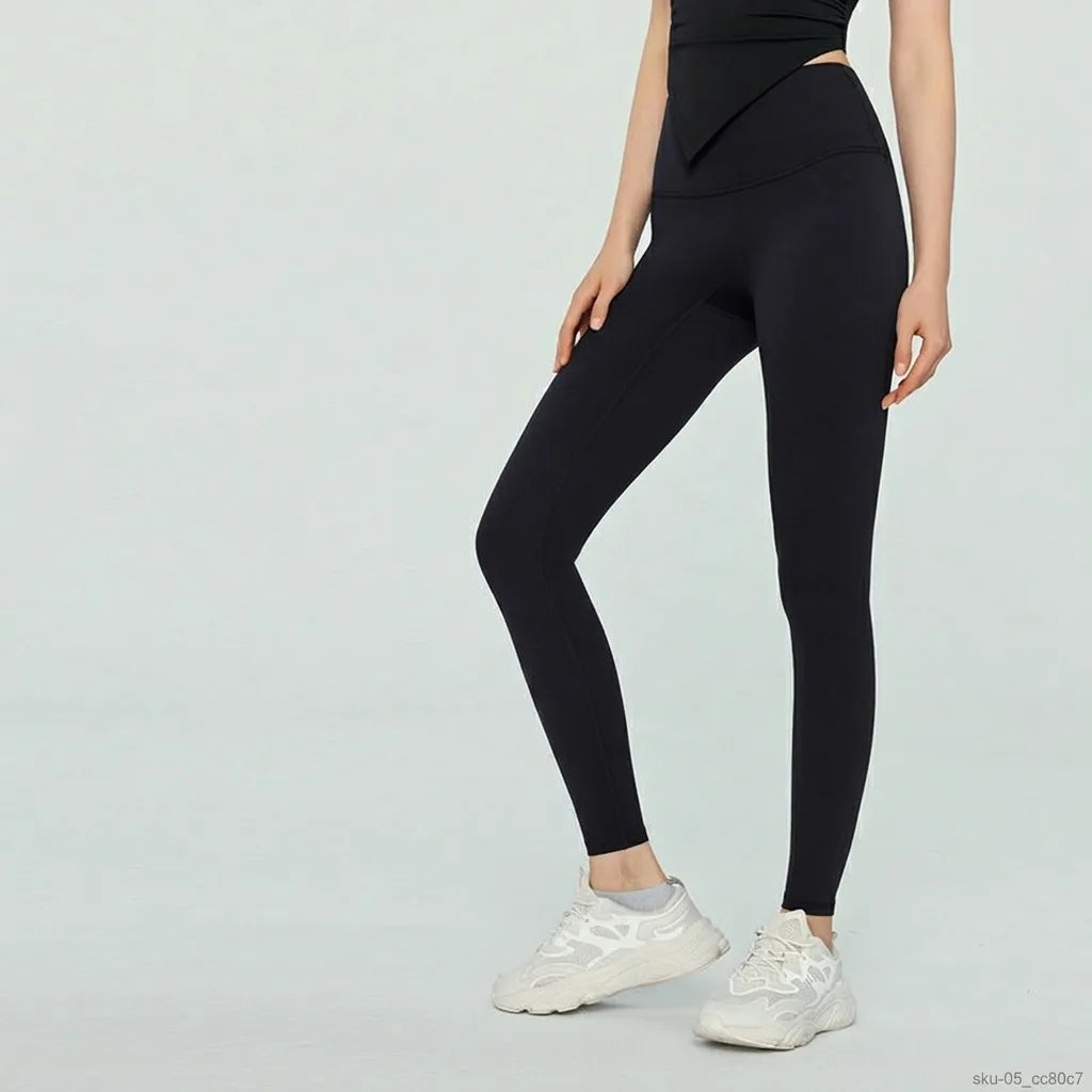 Lycra Skin-Feel High-Waist Yoga Leggings 5x Stretch