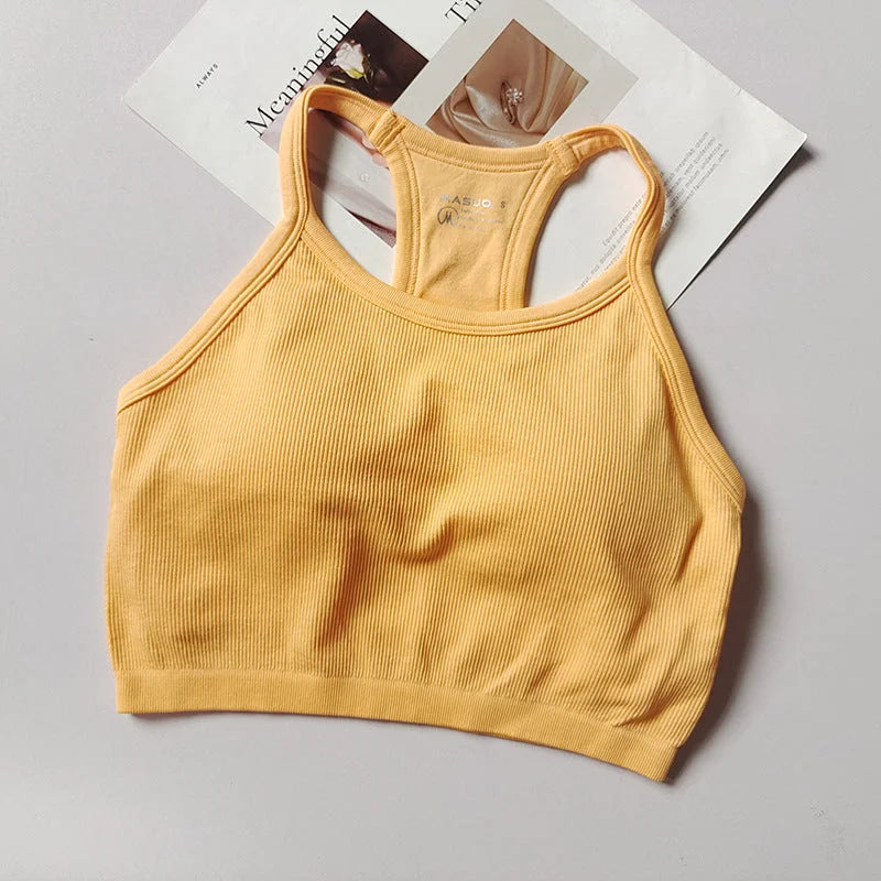 Fine Strap Tie-Dye Sports Bra with Padding - Breathable Yoga & Fitness Top