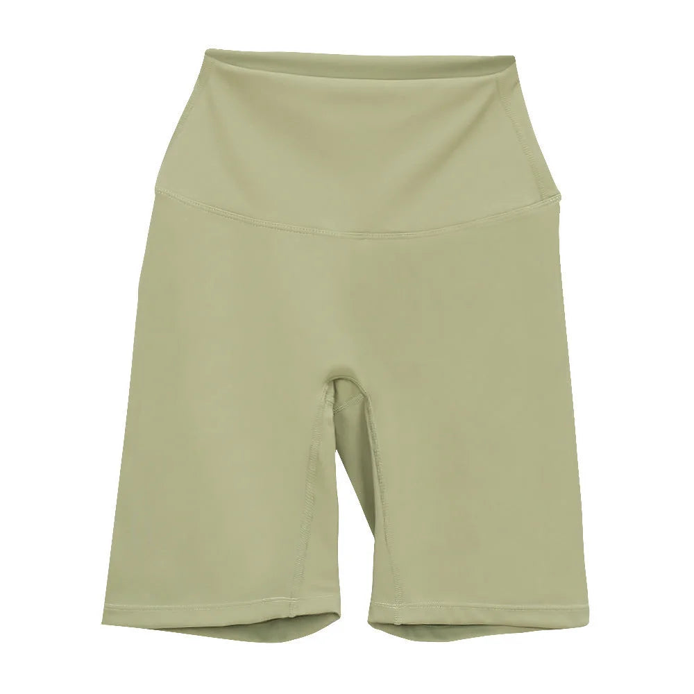 High Waist Five-Quarter Leg Yoga Shorts