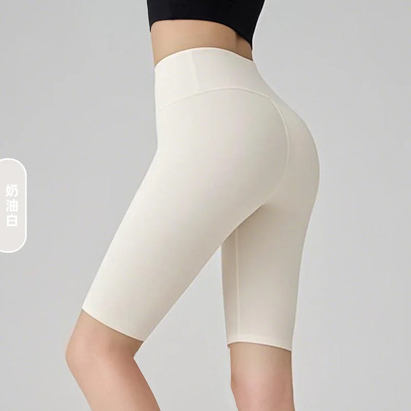 Bare Feel Yoga Shorts Women High Waist Tummy Control No Lines