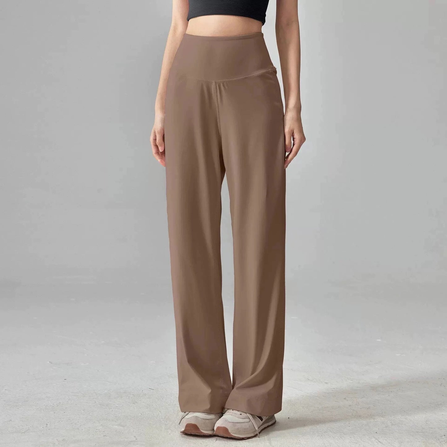 High Waisted Wide Leg Yoga Pants Women Loose Drape Slimming