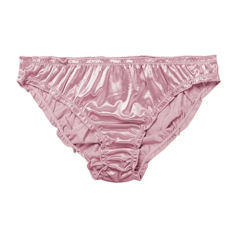 Satin Low-Waist Briefs for Women - Super Stretch Breathable Panties