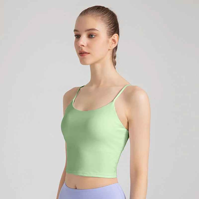 Padded Yoga Cami Top with Adjustable Straps