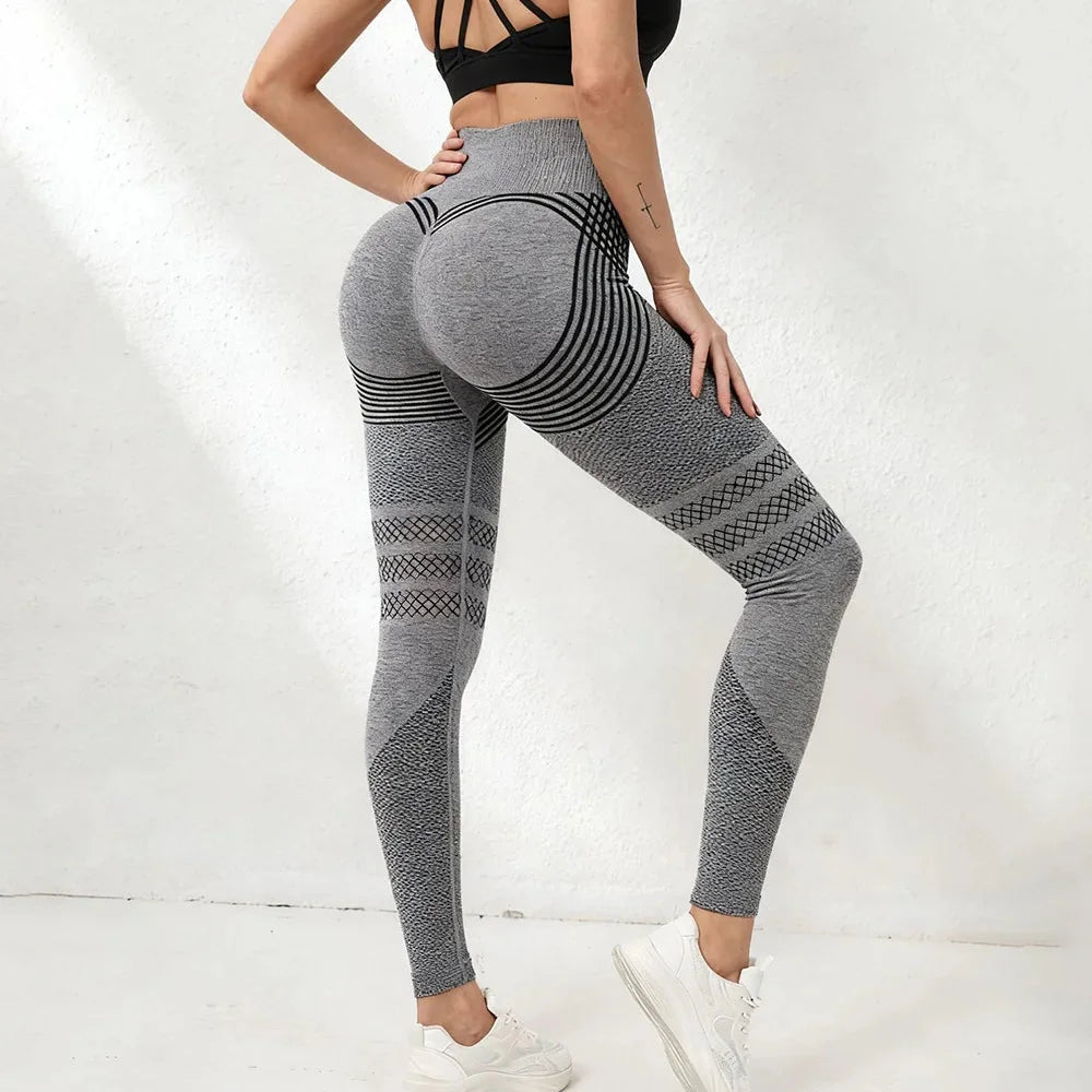 High Waisted Butt Lifting Leggings with 3D Anti Cellulite Compression